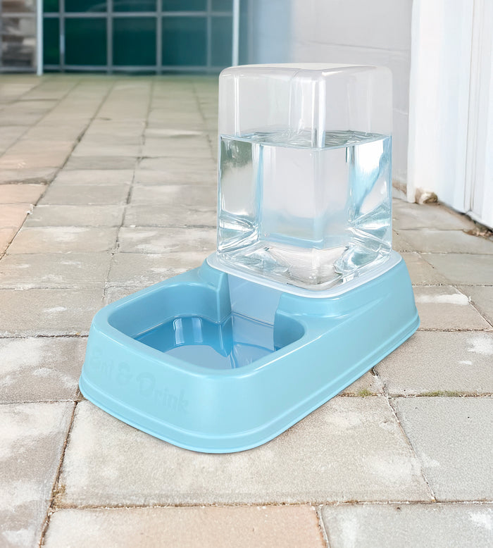 Dispenser Cibo Acqua Gatti Cani Distributore Automatico Crocchette Grande Capiente 8 Litri Per Animali Di Tutte Le Taglie