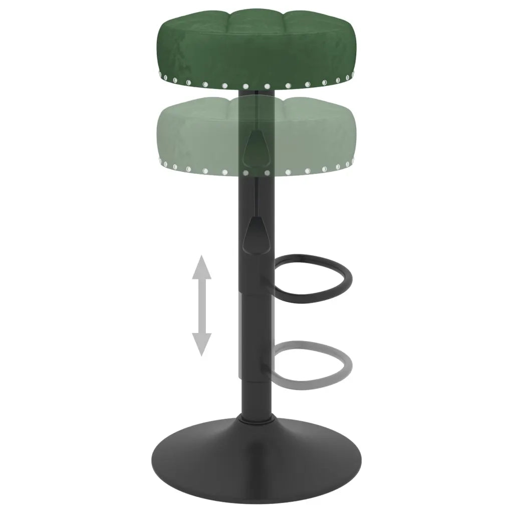 vidaXL Sgabelli da Bar 2 pz Verde Scuro in Velluto