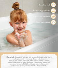 Prodotto Italiano Di Qualità Tappeto Per Doccia o Vasca 2 Misure Disponibili Grande Antiscivolo Con Ventose Antifumma Tappeti Bagno Lavabili In Lavatrice BPA free Tappetino  Per vasca - Alisma