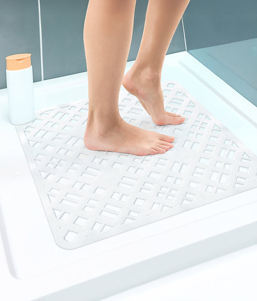 Prodotto Italiano Di Qualità Tappeto Per Doccia o Vasca 2 Misure Disponibili Grande Antiscivolo Con Ventose Antifumma Tappeti Bagno Lavabili In Lavatrice BPA free Tappetino  Per doccia - Alisma