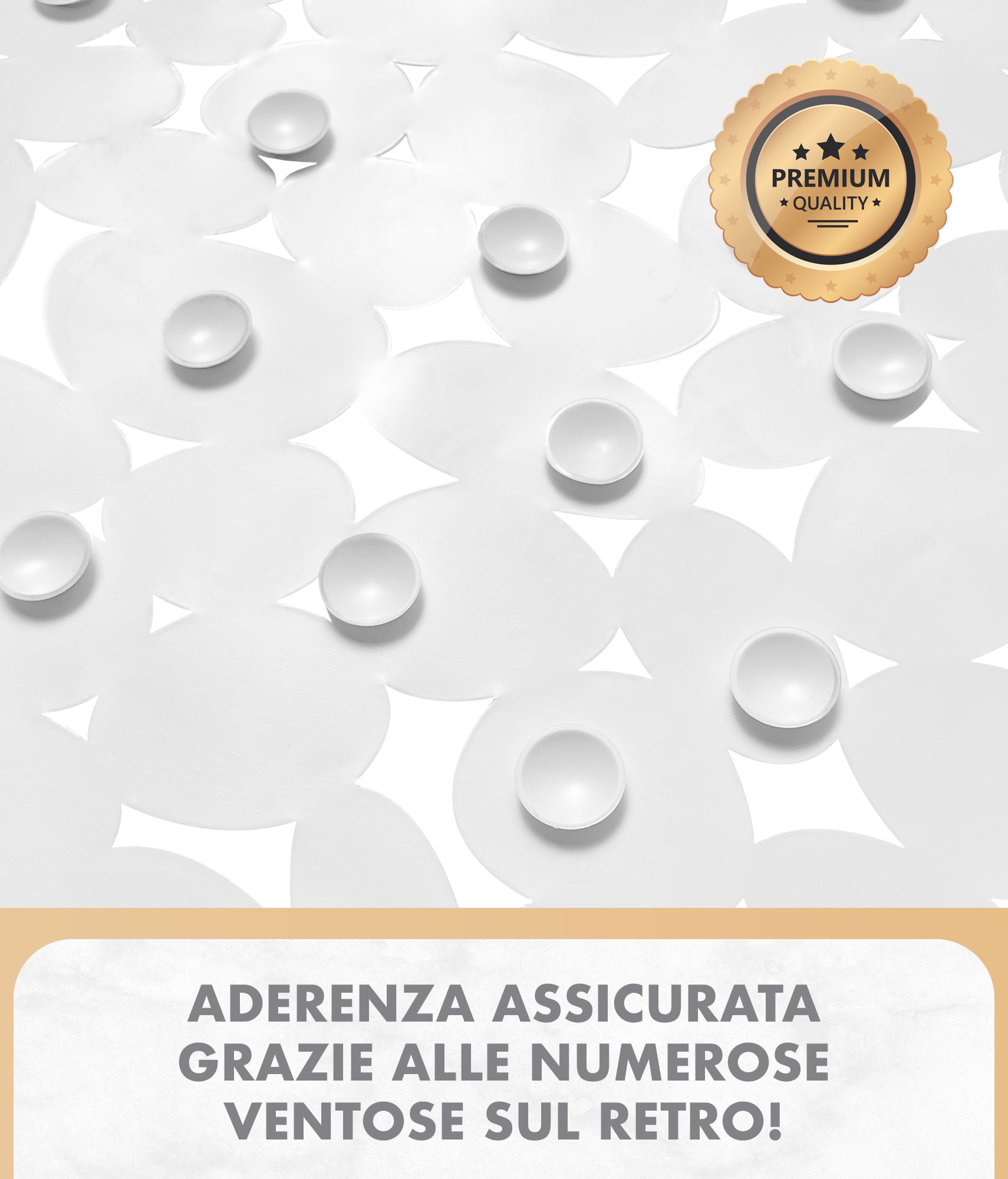 Prodotto Italiano Di Qualità Tappeto Per Doccia o Vasca 2 Misure Disponibili Grande Antiscivolo Con Ventose Antifumma Tappeti Bagno Lavabili In Lavatrice BPA free Tappetino  Per vasca - Fiume