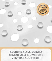 Prodotto Italiano Di Qualità Tappeto Per Doccia o Vasca 2 Misure Disponibili Grande Antiscivolo Con Ventose Antifumma Tappeti Bagno Lavabili In Lavatrice BPA free Tappetino  Per doccia - Orchidea