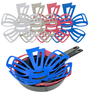 Set 4 Pezzi Salva Padelle In Pvc Proteggi Pentole Graffi Urti Separatori Cucina Pentole Tappetini Sottopentola Divisori Colorati Antigraffio Prodotto Italiano