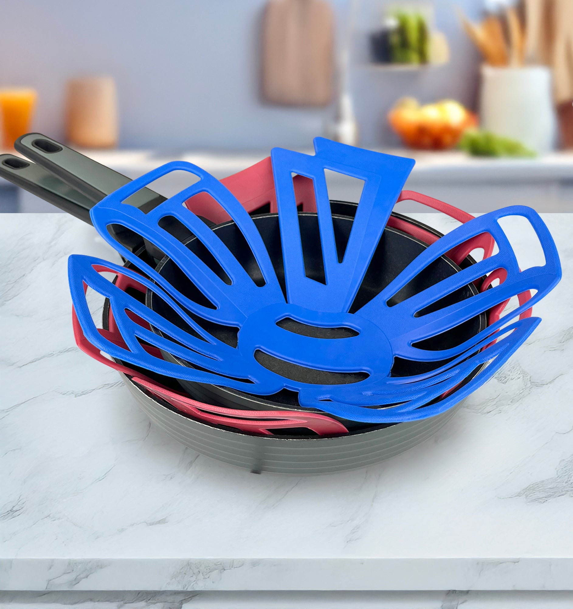 Set 4 Pezzi Salva Padelle In Pvc Proteggi Pentole Graffi Urti Separatori Cucina Pentole Tappetini Sottopentola Divisori Colorati Antigraffio Prodotto Italiano