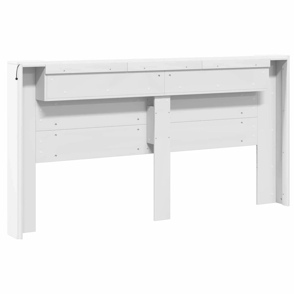 Testiera | Testata Bianco 200 x 16,5 x 103,5 cm Legno multistrato