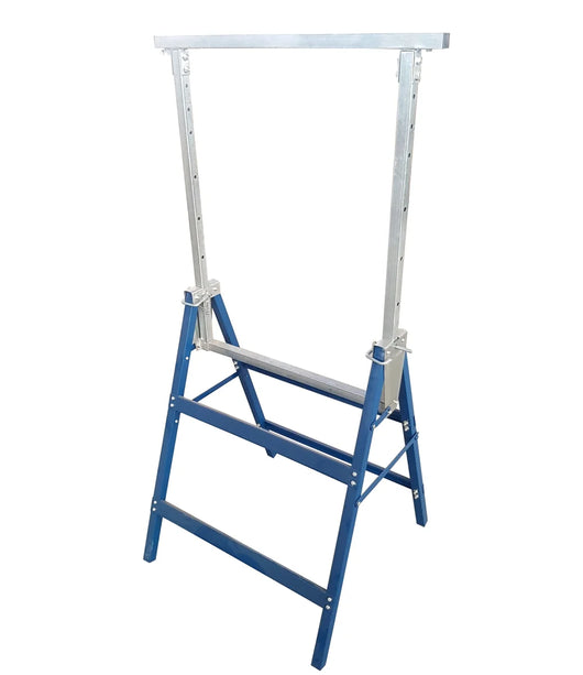 Set di 2 cavalletti per impalcature, cavalletto di supporto, cavalletto a cricco, cavalletto pieghevole, altezza regolabile