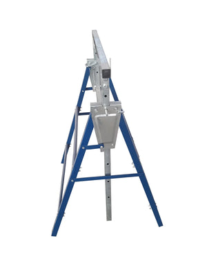 Set di 2 cavalletti per impalcature, cavalletto di supporto, cavalletto a cricco, cavalletto pieghevole, altezza regolabile