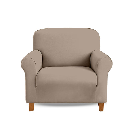 Copridivano In Velluto Elegante Impermeabile Tessuto Elasticizzato Antimacchia Copripoltrona Salva Divano Due Tre Posti Cover Sofà Universale Certificato Oekotex Antigraffio Animali  Tortora - Copripoltrona