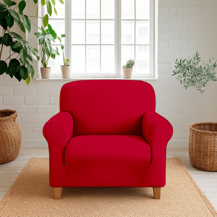 Copridivano In Velluto Elegante Impermeabile Tessuto Elasticizzato Antimacchia Copripoltrona Salva Divano Due Tre Posti Cover Sofà Universale Certificato Oekotex Antigraffio Animali  Bordeaux - Copripoltrona