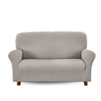 Copridivano In Velluto Elegante Impermeabile Tessuto Elasticizzato Antimacchia Copripoltrona Salva Divano Due Tre Posti Cover Sofà Universale Certificato Oekotex Antigraffio Animali  Grigio - Divano 2 posti