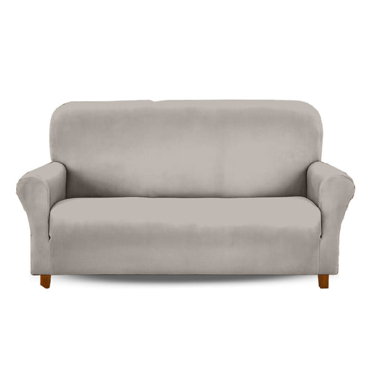 Copridivano In Velluto Elegante Impermeabile Tessuto Elasticizzato Antimacchia Copripoltrona Salva Divano Due Tre Posti Cover Sofà Universale Certificato Oekotex Antigraffio Animali  Grigio - Divano 3 posti