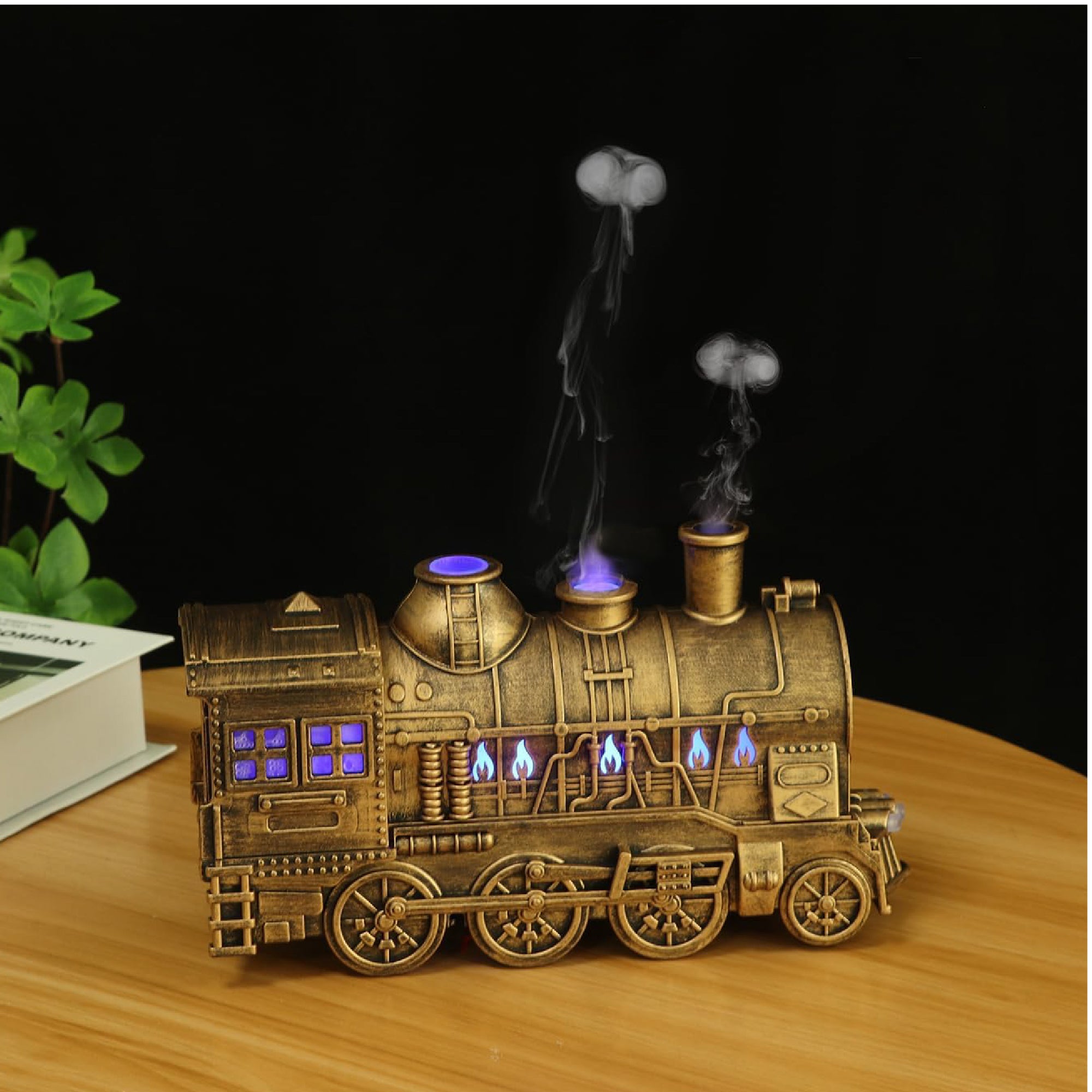 Diffusore Di Oli Essenziali A Forma Di Treno Diffusore Aromaterapia Nebbia Fredda Con Luci Funzione Timing Soggiorno Camera Da Letto Ricarica Usb