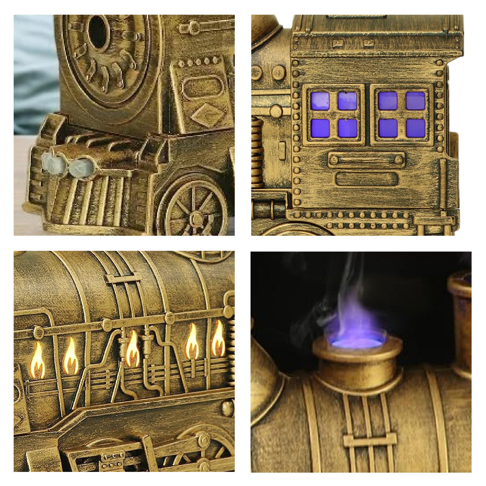 Diffusore Di Oli Essenziali A Forma Di Treno Diffusore Aromaterapia Nebbia Fredda Con Luci Funzione Timing Soggiorno Camera Da Letto Ricarica Usb