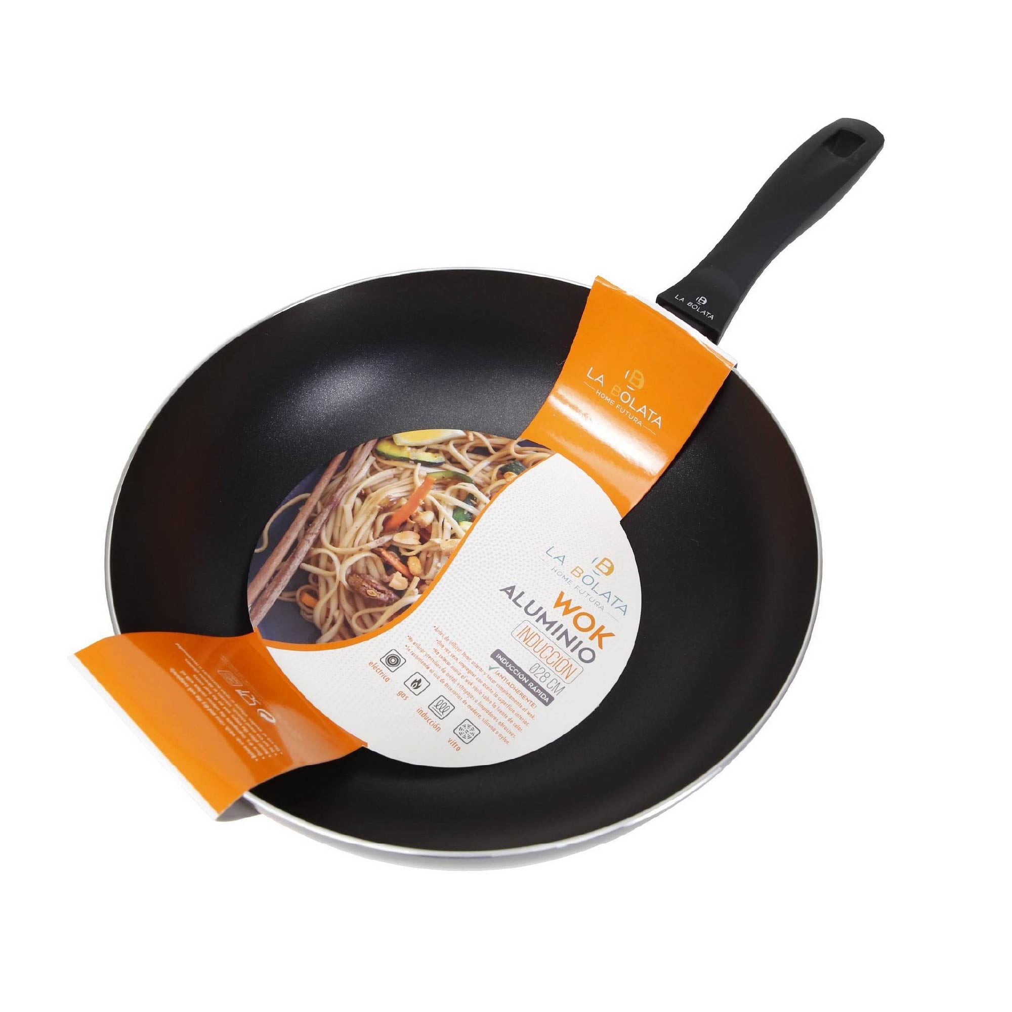 Wok Padella In Alluminio 28 Cm Per Induzione Rivestimento Antiaderente Pentola Saltapasta Tutti Piani Cottura Gas Piastra Vetroceramica Lavabile In Lavastoviglie Pentola Alta