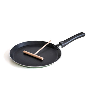 Crepiera In Alluminio 26 Cm Per Induzione Antiaderente Ideale Per Crepes Pancake Uova Tutti i Piani Cottura Gas Piastre Vetroceramica Con Distributore Di Impasti Certificata Contatto Alimentare