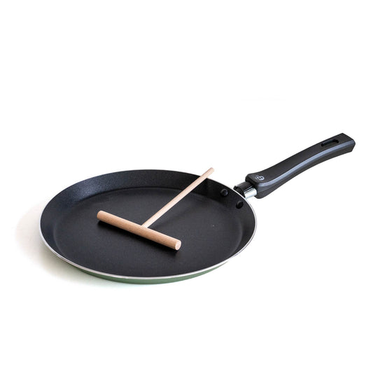 Crepiera In Alluminio 26 Cm Per Induzione Antiaderente Ideale Per Crepes Pancake Uova Tutti i Piani Cottura Gas Piastre Vetroceramica Con Distributore Di Impasti Certificata Contatto Alimentare