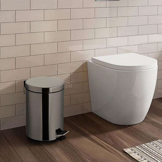 Cestino Bagno Acciaio Inox Pattumiera A Pedale 20x29 Cm 5 Litri Bidoncino Wc Apertura A Pedale Cestini Toilette Ufficio Casa Design Moderno Camera Contenitore Piccolo Spazzatura Organizer Immondizia