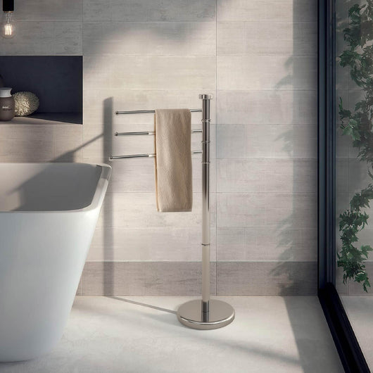 Piantana In Acciaio Inox Porta Asciugamani Da Terra 3 Bracci Girevoli 22x87 Cm Organizer Accessori Bagno Porta Stendi Salviette Bagno Moderno Elegante Stendi Indumenti