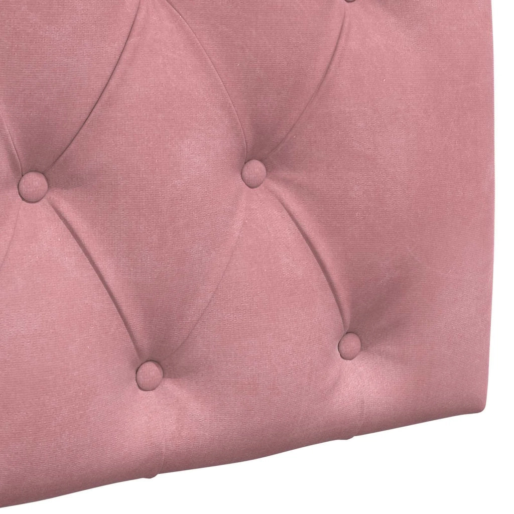 Testiera | Testata sospesa Con luce LED Rosa Velluto