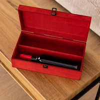 Cassetta Portabottiglia In Legno Idea Regalo Natale Contenitore Vino 2 Misure Disponibili Singola Doppia Scatola Bottiglie Vino 750 Ml Scritta Merry Christmas Regali Di Natale Rosso - Doppia