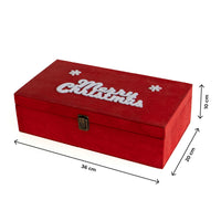 Cassetta Portabottiglia In Legno Idea Regalo Natale Contenitore Vino 2 Misure Disponibili Singola Doppia Scatola Bottiglie Vino 750 Ml Scritta Merry Christmas Regali Di Natale Rosso - Doppia