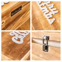Cassetta Portabottiglia In Legno Idea Regalo Natale Contenitore Vino 2 Misure Disponibili Singola Doppia Scatola Bottiglie Vino 750 Ml Scritta Merry Christmas Regali Di Natale Naturale - Doppia