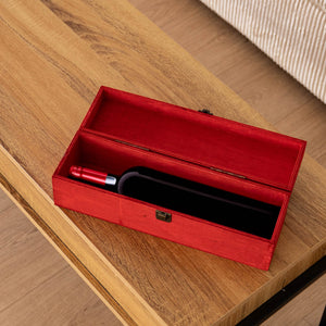 Cassetta Portabottiglia In Legno Idea Regalo Natale Contenitore Vino 2 Misure Disponibili Singola Doppia Scatola Bottiglie Vino 750 Ml Scritta Merry Christmas Regali Di Natale Rosso - Singola