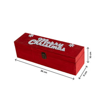 Cassetta Portabottiglia In Legno Idea Regalo Natale Contenitore Vino 2 Misure Disponibili Singola Doppia Scatola Bottiglie Vino 750 Ml Scritta Merry Christmas Regali Di Natale Rosso - Singola