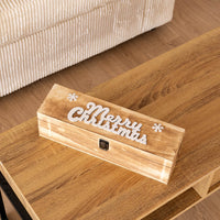Cassetta Portabottiglia In Legno Idea Regalo Natale Contenitore Vino 2 Misure Disponibili Singola Doppia Scatola Bottiglie Vino 750 Ml Scritta Merry Christmas Regali Di Natale Naturale - Singola