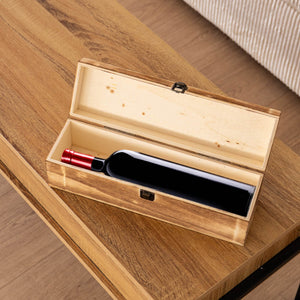 Cassetta Portabottiglia In Legno Idea Regalo Natale Contenitore Vino 2 Misure Disponibili Singola Doppia Scatola Bottiglie Vino 750 Ml Scritta Merry Christmas Regali Di Natale Naturale - Singola