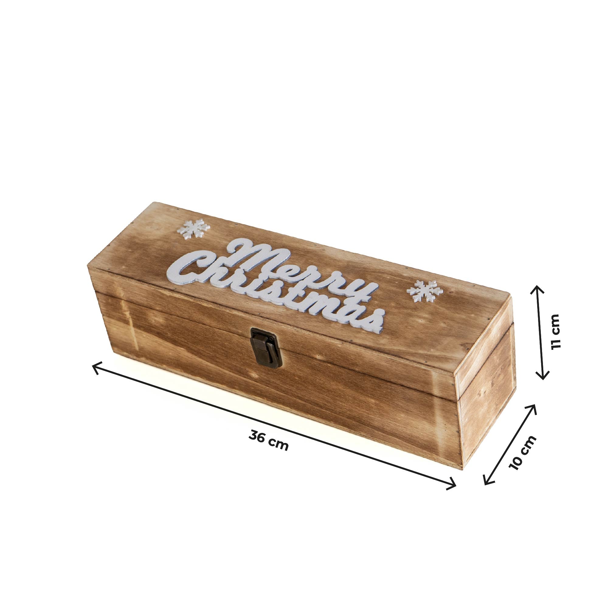 Cassetta Portabottiglia In Legno Idea Regalo Natale Contenitore Vino 2 Misure Disponibili Singola Doppia Scatola Bottiglie Vino 750 Ml Scritta Merry Christmas Regali Di Natale Naturale - Singola