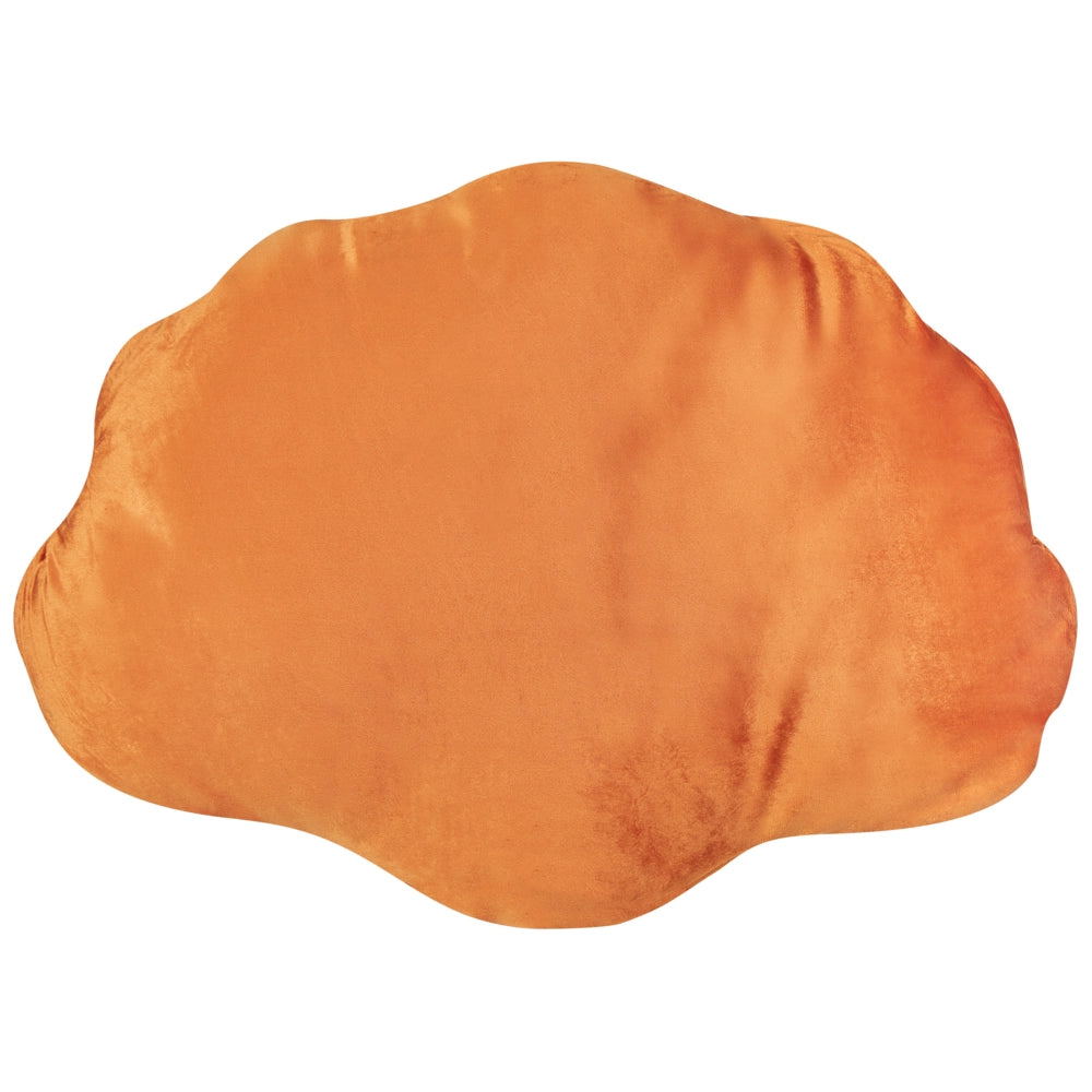 Cuscino decorativo in velluto a forma di conchiglia arancione a tinta unita soggiorno camera da letto