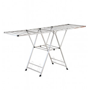 Stendibiancheria In Acciaio Inox 180 Cm Pieghevole Stendino Robusto Griglia Antipiega Portatile Per Uso Interno Esterno Piedini Antiscivolo Salvaspazio Stenditoio