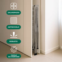 Stendibiancheria In Acciaio Inox 180 Cm Pieghevole Stendino Robusto Griglia Antipiega Portatile Per Uso Interno Esterno Piedini Antiscivolo Salvaspazio Stenditoio