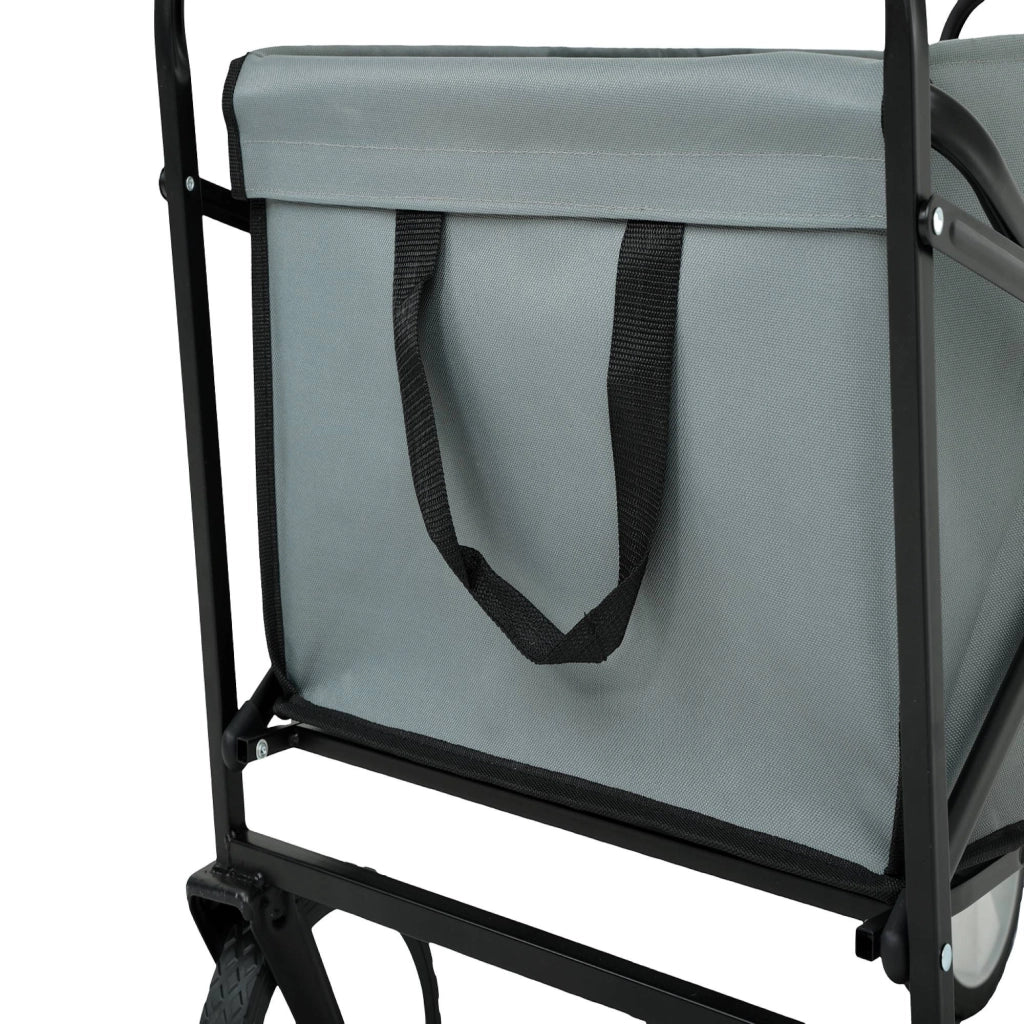 Carrello da Spiaggia Pieghevole TYRS con Ruote in Plastica, Portata Massima 120 kg, Colore Grigio