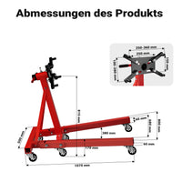 Cavalletto di sostegno per motore max 900 kg Sollevatore motore