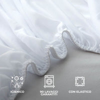 Coprimaterasso Impermeabile Proteggi Materasso Lenzuolo Sotto Bianco Cotone Microfibra Incontinenza Con Angoli Elasticizzati Resistente Antiacaro Traspirante Anziani Bambini PiazzaMezza130x200Cm