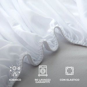 Coprimaterasso Impermeabile Proteggi Materasso Lenzuolo Sotto Bianco Cotone Microfibra Incontinenza Con Angoli Elasticizzati Resistente Antiacaro Traspirante Anziani Bambini PiazzaMezza130x200Cm