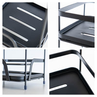 Mobiletto portaoggetti da bagno a 2 o 3 ripiani – Organizzatore bagno per salviette, sapone e accessori, scaffale salvaspazio in metallo con ripiani in plastica, già montato 3 Ripiani