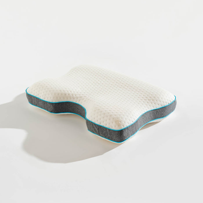 Cuscino Antirussamento Memory Foam Ergonomico 55x40x10/12 cm – Supporto Cervicale Ortopedico per Dormire su Schiena e Fianco  Federa Traspirante Rimovibile Ideale per Chi Soffre di Russamento e Dolori Cervicali