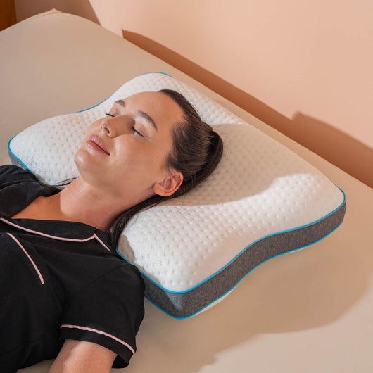 Cuscino Antirussamento Memory Foam Ergonomico 55x40x10/12 cm – Supporto Cervicale Ortopedico per Dormire su Schiena e Fianco  Federa Traspirante Rimovibile Ideale per Chi Soffre di Russamento e Dolori Cervicali