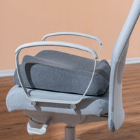 Cuscino Ergonomico in Memory Foam 47x41x12 cm Seduta Ortopedica per Sedia da Ufficio e Meditazione Supporto Antidolore per Schiena, Coccige e Postura, con Rivestimento Traspirante Rimovibile