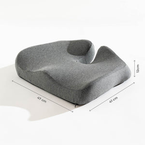 Cuscino Ergonomico in Memory Foam 47x41x12 cm Seduta Ortopedica per Sedia da Ufficio e Meditazione Supporto Antidolore per Schiena, Coccige e Postura, con Rivestimento Traspirante Rimovibile