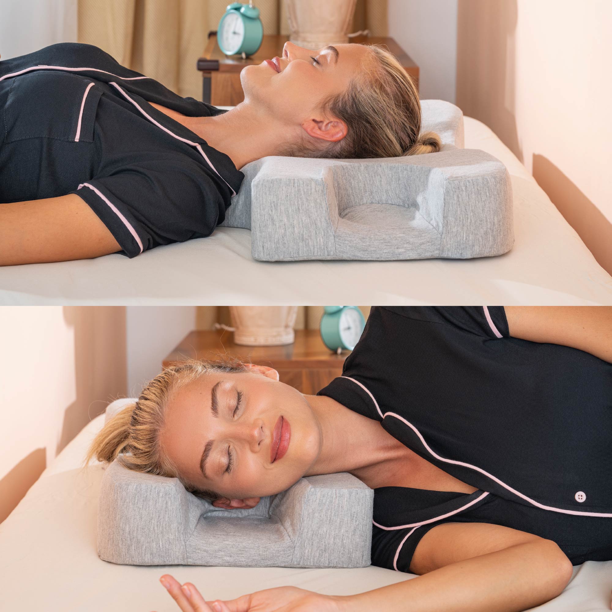 Cuscino Antirughe in Memory Foam Ergonomico 62x38x10 cm – Supporto Cervicale Ortopedico per Dormire Supini e Laterali, Anti Pressione Viso, Federa Morbida Rimovibile e Lavabile