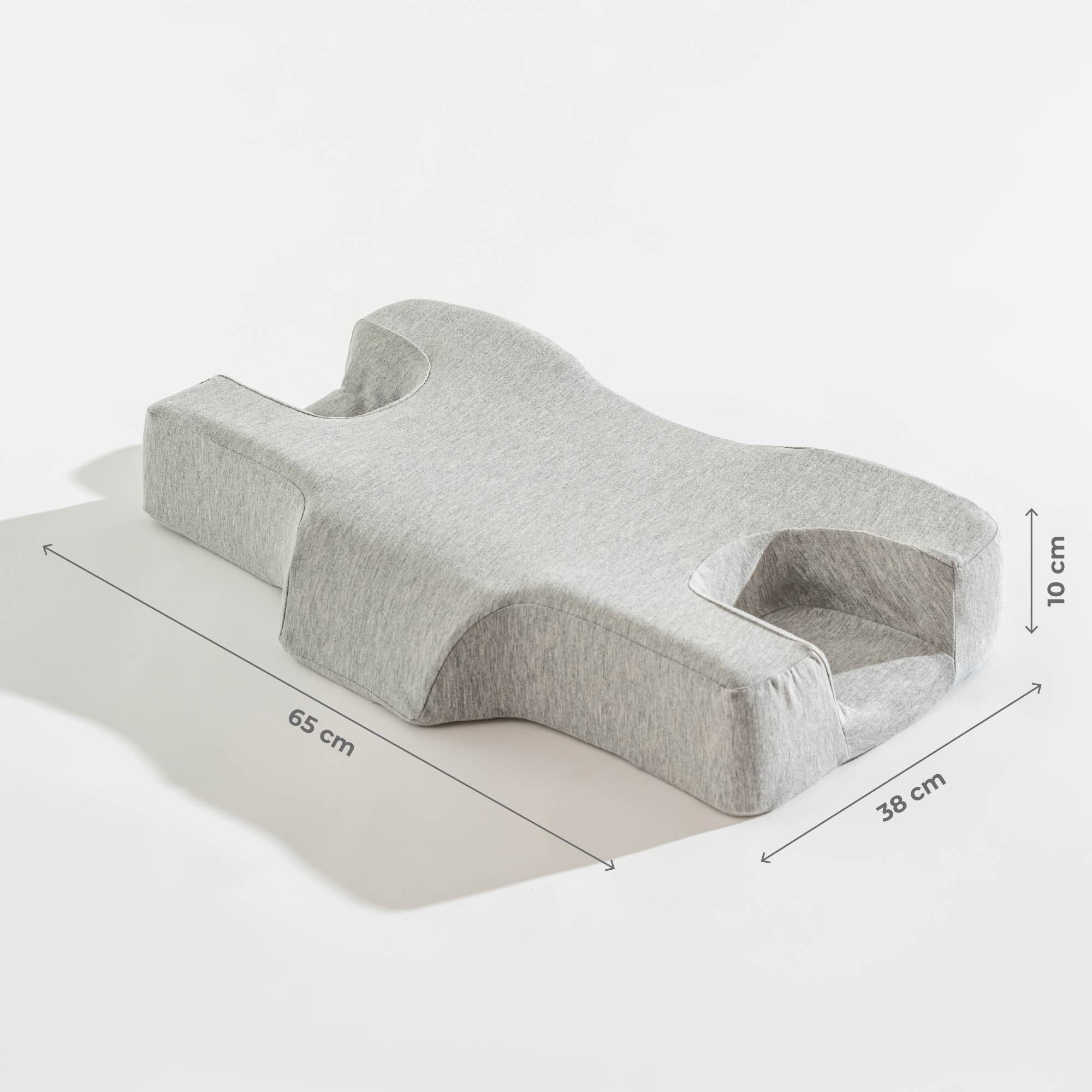 Cuscino Antirughe in Memory Foam Ergonomico 62x38x10 cm – Supporto Cervicale Ortopedico per Dormire Supini e Laterali, Anti Pressione Viso, Federa Morbida Rimovibile e Lavabile