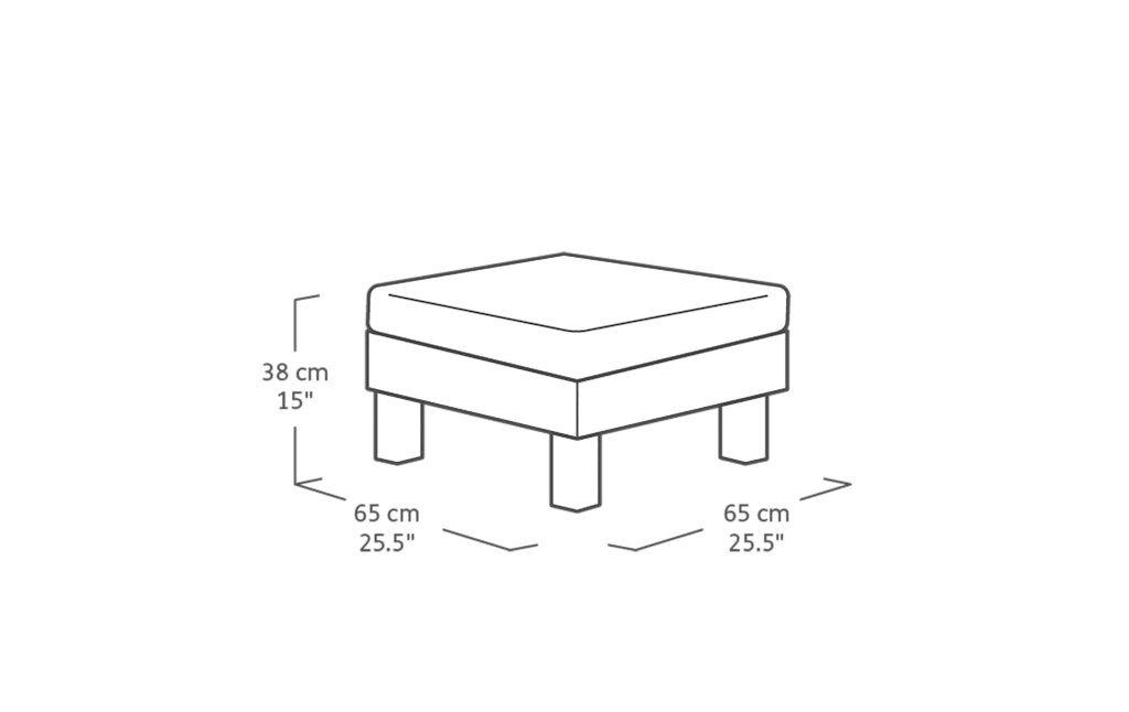 Tavolino Keter Elements 65x65x29 cm Effetto Legno Ashwood e Cappuccino