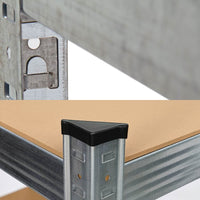 Set di 2 Scaffali in Metallo, Scaffalature a 5 Ripiani Regolabili, Senza Viti, Scaffale Salvaspazio Garage, Magazzino, Portante 875 kg 40x90x180 cm