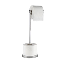 Portarotolo Carta Igienica da Pavimento in Acciaio Inox – Porta Rotoli WC Moderno con Base Stabile Antiscivolo – Fino a 4 Rotoli (1+3) – Design Elegante per Bagno, Casa e Hotel