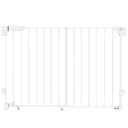 Cancelletto di Sicurezza per Cani 74,5-111,5x74,5 cm Chiusura Automatica e Apertura con Una Mano in Metallo PP e ABS