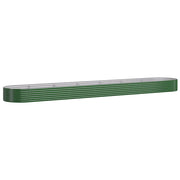 Fioriere | Cassetta per fiori | Letto Giardino Acciaio Zincato 544x100x36 cm Verde